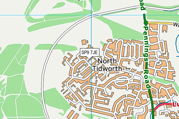 SP9 7JE map - OS VectorMap District (Ordnance Survey)