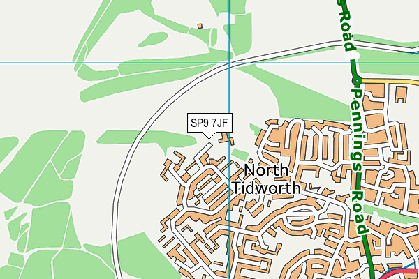 SP9 7JF map - OS VectorMap District (Ordnance Survey)