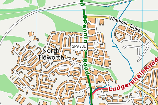 SP9 7JL map - OS VectorMap District (Ordnance Survey)