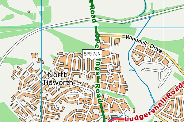 SP9 7JN map - OS VectorMap District (Ordnance Survey)