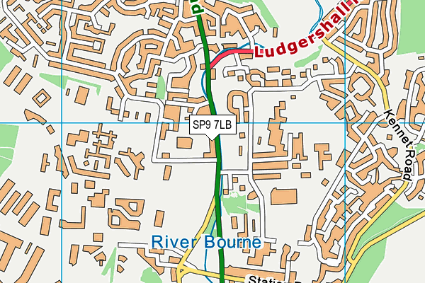 SP9 7LB map - OS VectorMap District (Ordnance Survey)
