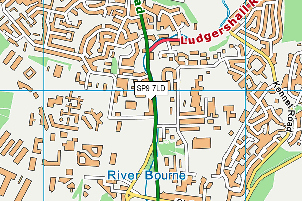 SP9 7LD map - OS VectorMap District (Ordnance Survey)