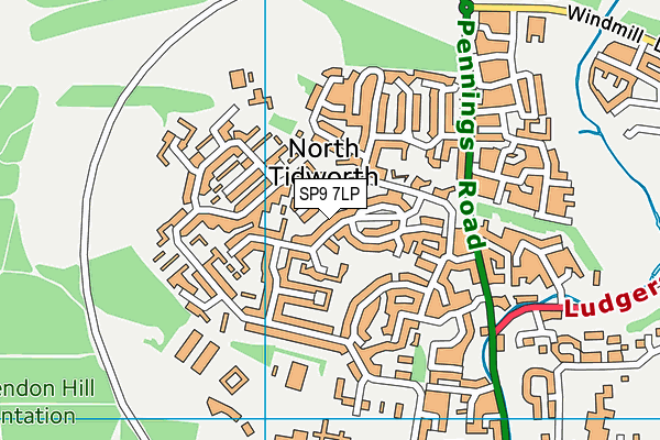 SP9 7LP map - OS VectorMap District (Ordnance Survey)