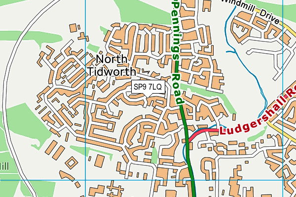 SP9 7LQ map - OS VectorMap District (Ordnance Survey)