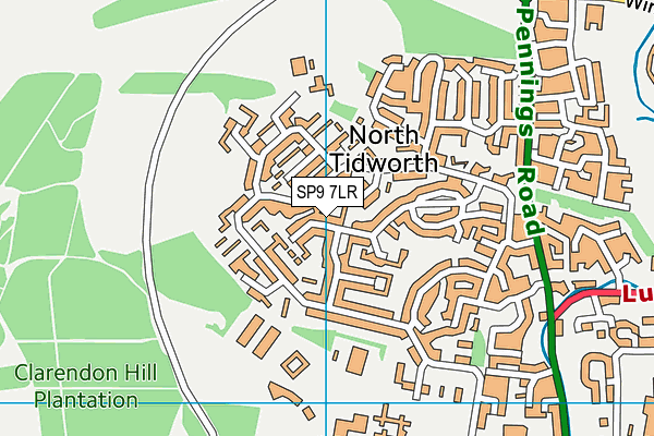 SP9 7LR map - OS VectorMap District (Ordnance Survey)