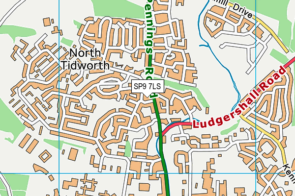 SP9 7LS map - OS VectorMap District (Ordnance Survey)