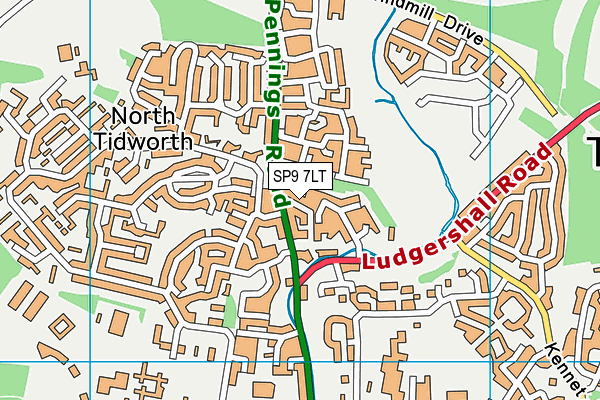 SP9 7LT map - OS VectorMap District (Ordnance Survey)