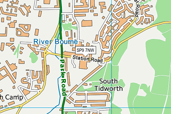 SP9 7NW map - OS VectorMap District (Ordnance Survey)