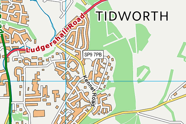 SP9 7PB map - OS VectorMap District (Ordnance Survey)