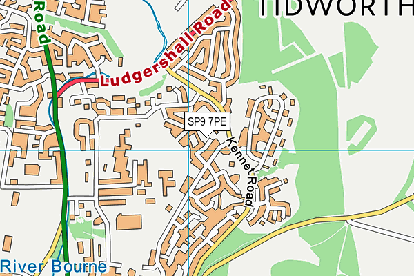 SP9 7PE map - OS VectorMap District (Ordnance Survey)