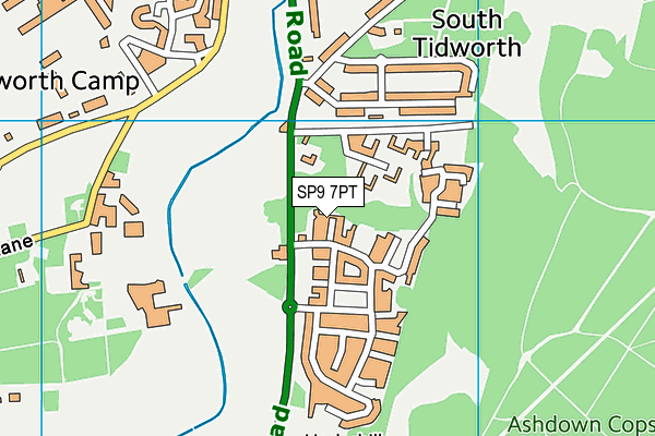 SP9 7PT map - OS VectorMap District (Ordnance Survey)