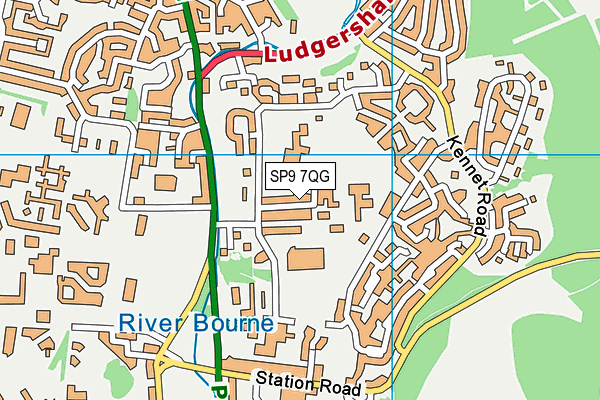 SP9 7QG map - OS VectorMap District (Ordnance Survey)