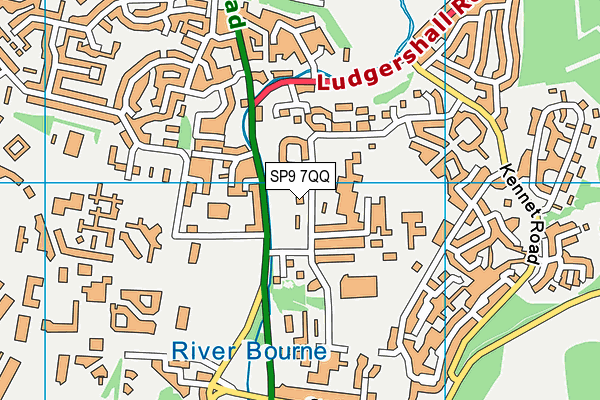 SP9 7QQ map - OS VectorMap District (Ordnance Survey)