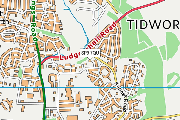 SP9 7QU map - OS VectorMap District (Ordnance Survey)