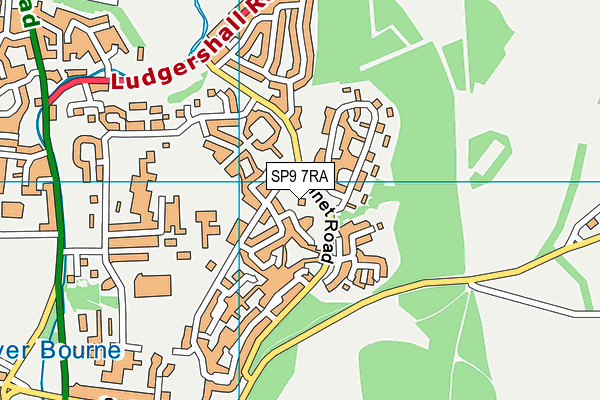 SP9 7RA map - OS VectorMap District (Ordnance Survey)