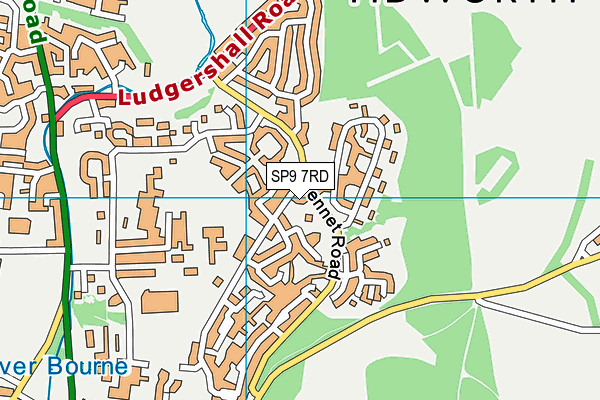 SP9 7RD map - OS VectorMap District (Ordnance Survey)