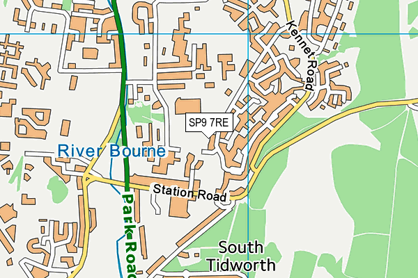 SP9 7RE map - OS VectorMap District (Ordnance Survey)