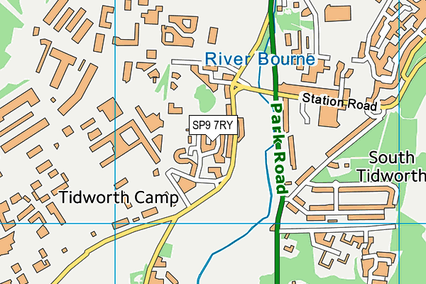 SP9 7RY map - OS VectorMap District (Ordnance Survey)