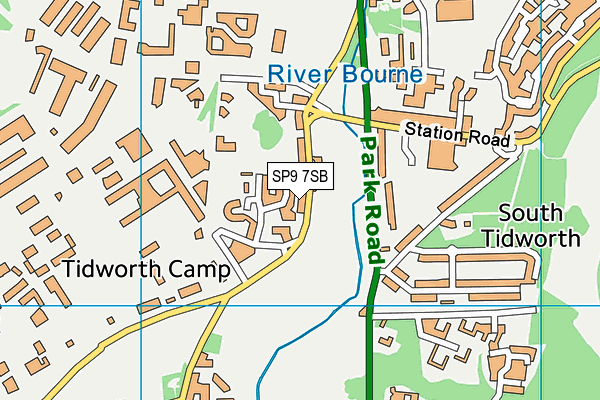 Tidworth Oval map (SP9 7SB) - OS VectorMap District (Ordnance Survey)