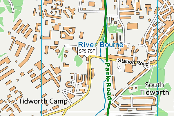 SP9 7SF map - OS VectorMap District (Ordnance Survey)