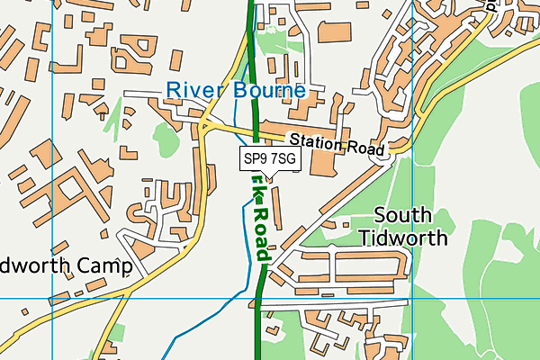 SP9 7SG map - OS VectorMap District (Ordnance Survey)