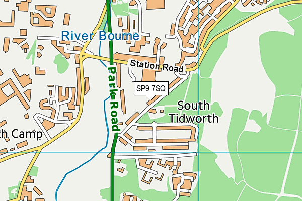 SP9 7SQ map - OS VectorMap District (Ordnance Survey)