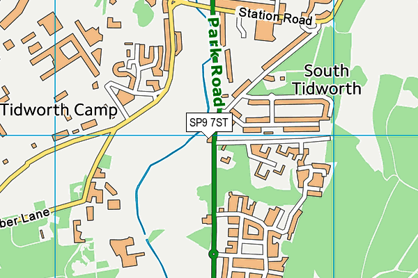 SP9 7ST map - OS VectorMap District (Ordnance Survey)