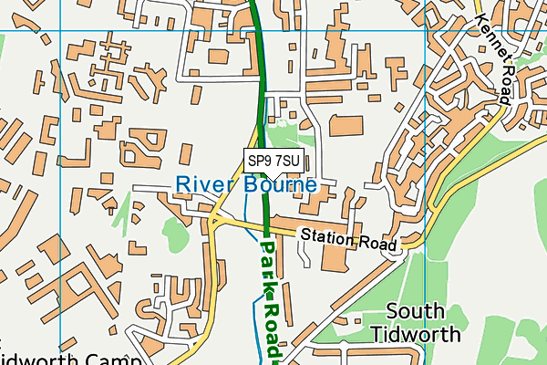 SP9 7SU map - OS VectorMap District (Ordnance Survey)