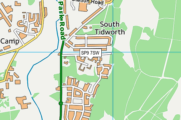 SP9 7SW map - OS VectorMap District (Ordnance Survey)