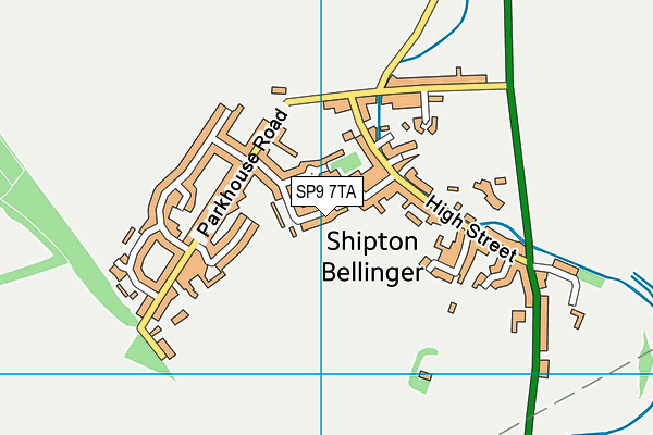 SP9 7TA map - OS VectorMap District (Ordnance Survey)