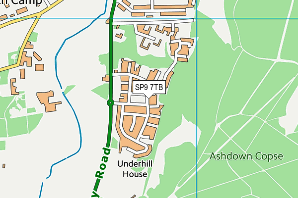 SP9 7TB map - OS VectorMap District (Ordnance Survey)