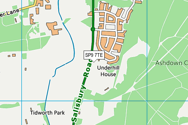 Tidworth Freeride Bike Park map (SP9 7TE) - OS VectorMap District (Ordnance Survey)