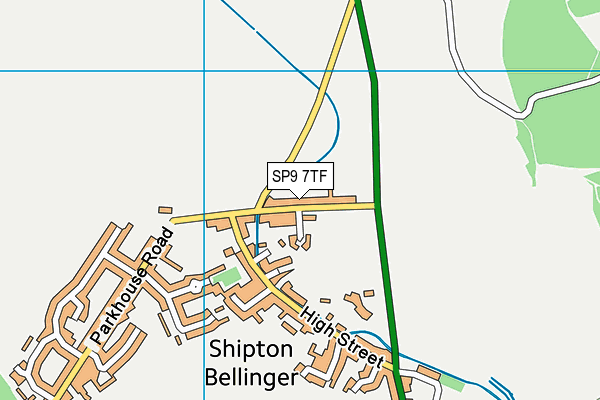 SP9 7TF map - OS VectorMap District (Ordnance Survey)