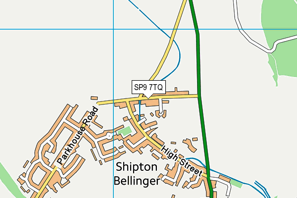 SP9 7TQ map - OS VectorMap District (Ordnance Survey)