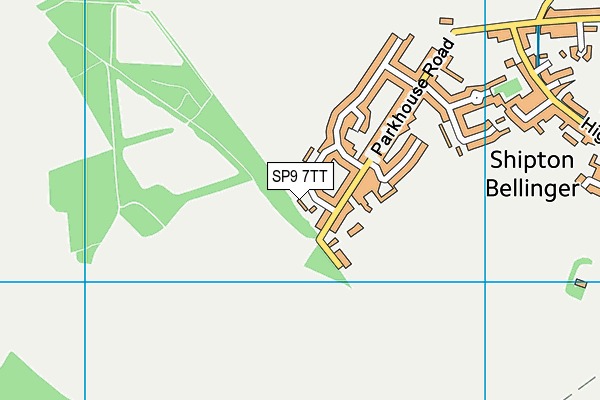 SP9 7TT map - OS VectorMap District (Ordnance Survey)