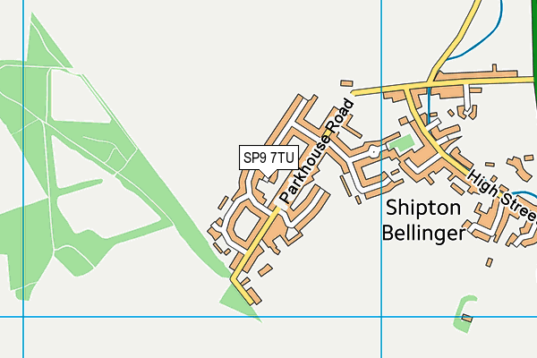 SP9 7TU map - OS VectorMap District (Ordnance Survey)