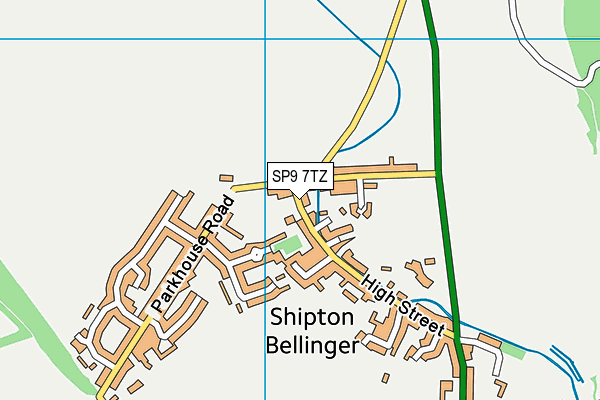 SP9 7TZ map - OS VectorMap District (Ordnance Survey)