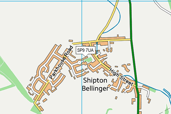 SP9 7UA map - OS VectorMap District (Ordnance Survey)