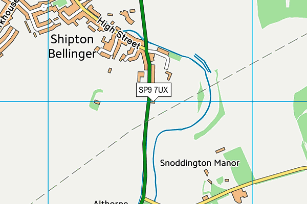 SP9 7UX map - OS VectorMap District (Ordnance Survey)