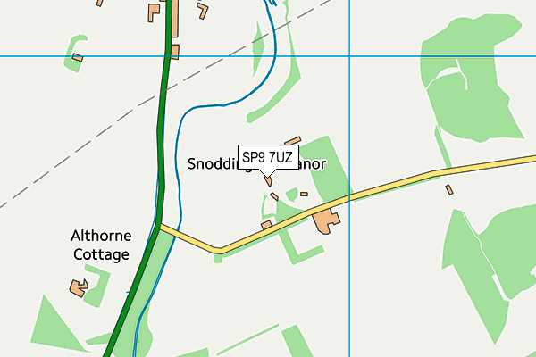 SP9 7UZ map - OS VectorMap District (Ordnance Survey)