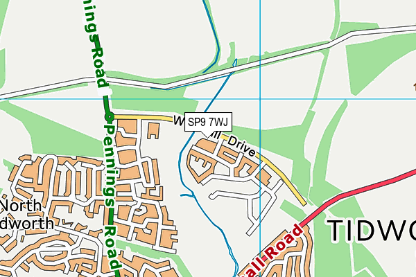 SP9 7WJ map - OS VectorMap District (Ordnance Survey)