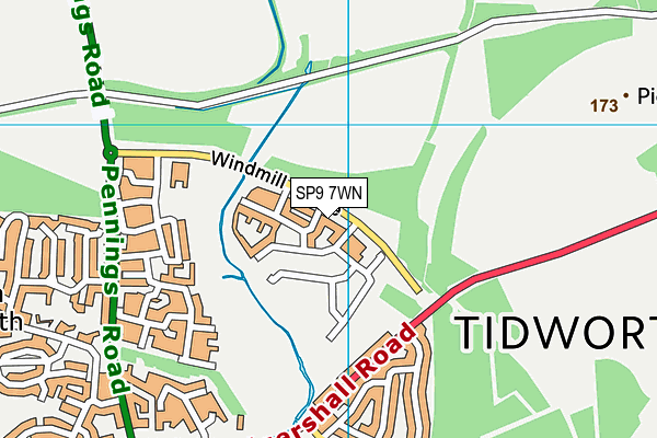 SP9 7WN map - OS VectorMap District (Ordnance Survey)