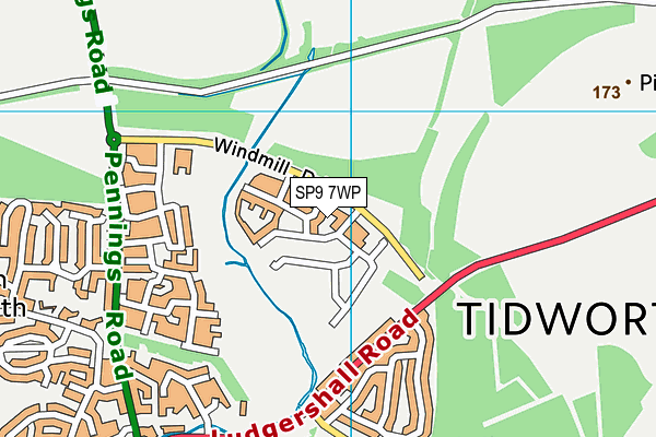 SP9 7WP map - OS VectorMap District (Ordnance Survey)