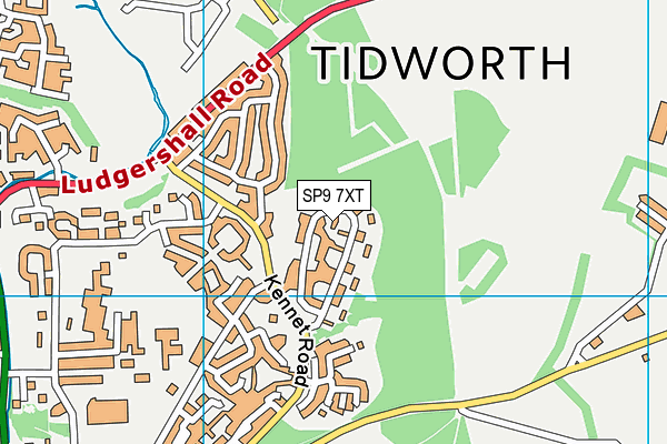 SP9 7XT map - OS VectorMap District (Ordnance Survey)