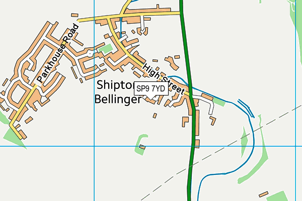 SP9 7YD map - OS VectorMap District (Ordnance Survey)