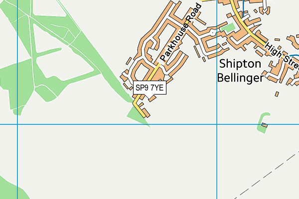 SP9 7YE map - OS VectorMap District (Ordnance Survey)