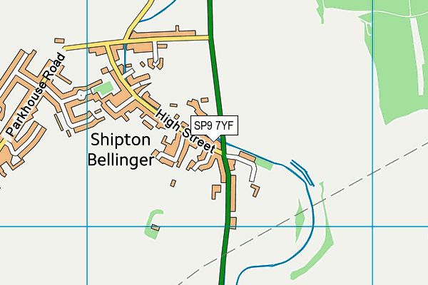 SP9 7YF map - OS VectorMap District (Ordnance Survey)