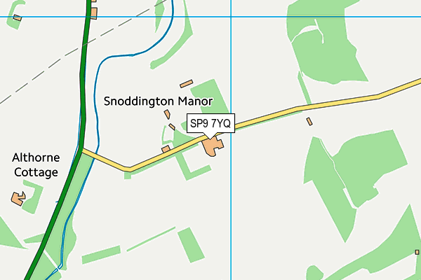 SP9 7YQ map - OS VectorMap District (Ordnance Survey)