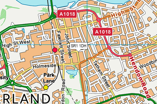 SR1 1DH map - OS VectorMap District (Ordnance Survey)