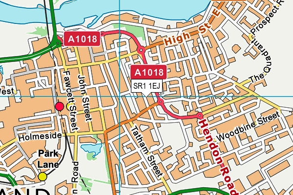 SR1 1EJ map - OS VectorMap District (Ordnance Survey)